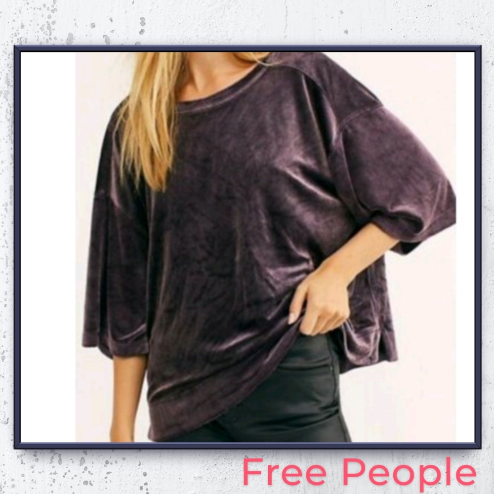 NWT Free People Valerie Tee in Purple